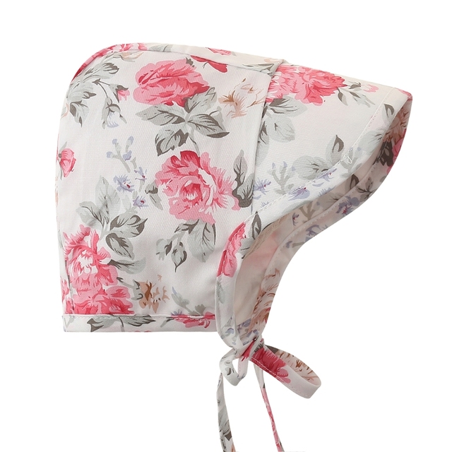 1PC Spring Summer Baby Cotton Floral Printing Sun Hat Infant Wide Brimmed Bonnet Outdoor UV Protection Beach Bucket