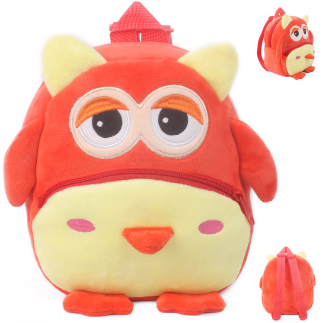 Children Plush Backpack School Bags For Baby Boy Girl Cute 3D Cartoon Animal Kids Backpacks Kindergarten Small Book Bag