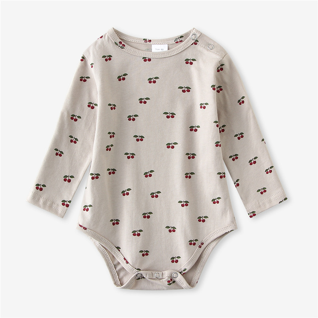 Infant Baby Boy Girl Romper Spring Summer Newborn Button Printed Jumpsuit Casual Long Sleeve Baby Boy Outfits Clothes Autumn