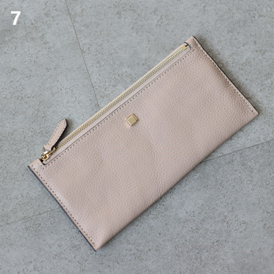 Women's Genuine Leather Long Wallet With Card Holder Fashion Clutch High Quality Zipper Bag