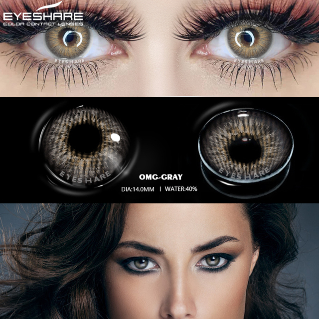 Eye Color Contact Lenses 2pcs Natural Colored Lenses Blue Pink Cosmetic Contact Lenses Yearly Eye Contact Lenses