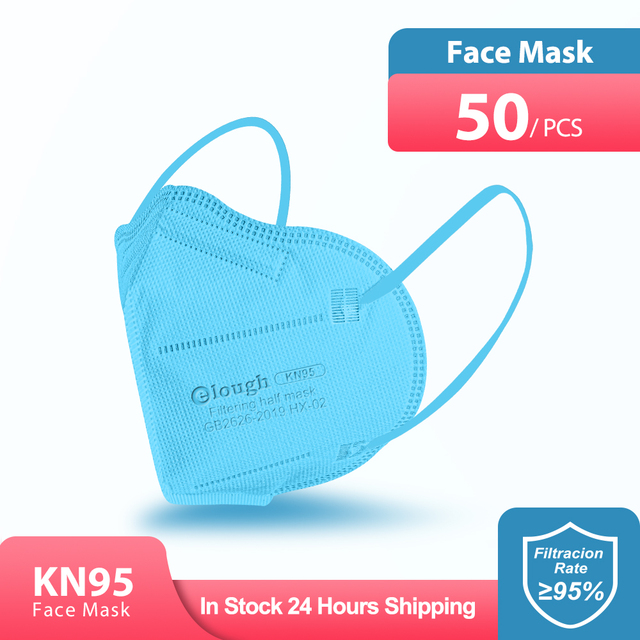 Elough KN95 Mascarillas FFP2 Mask FPP2 Face Wipe Masks 95% CE Filter 5 Ply Mask ffp2masque Kn95 Mascara Adults