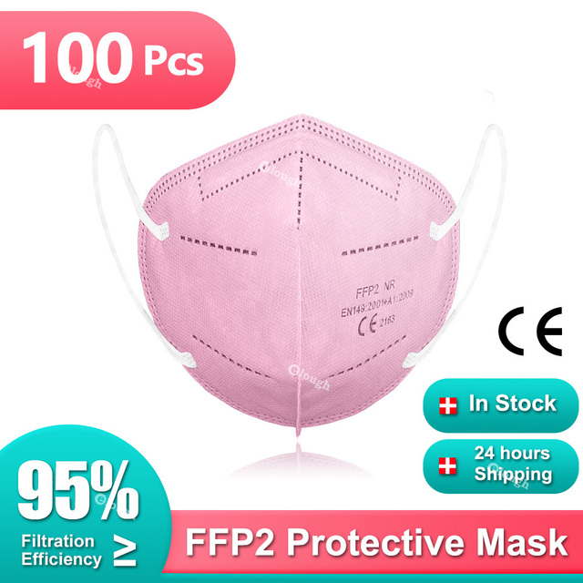 FFP2 أقنعة KN95 Mascarillas هومولوكادا 5 طبقات ffp2fan CE قناع الجهاز التنفسي FPP2 قناع وجه واقي KN 95 Masque الكبار