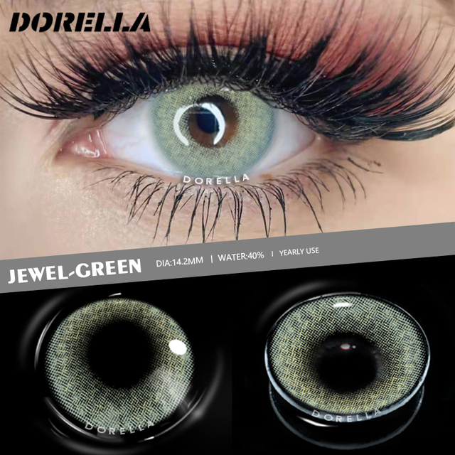 D'ORELLA 1 Pair (2pcs) Natural Color Lenses Eyes Annual Color Contact Lenses For Eyes Beauty Contact Lenses Eye Cosmetic Colored Lenses