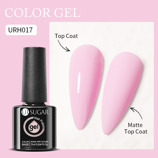 UR SUGAR 7ml Nude Pink Color Gel Nail Polish Glass Bottle Spring Summer UV LED Gel Varnish Manicure Semi Permanent Nail Art