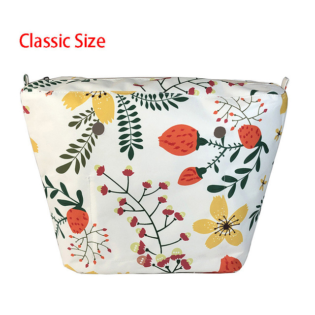 Floral trim waterproof inner insert, classic small inner pocket, handbags accessory