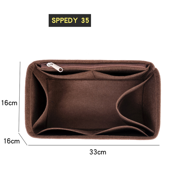 Felt Insert Bag Fit For Speedy 16 20 25 30 35 Women Bag Female Organizer For Cosmetic Pocket Mirror Keep Shape Improve Inner Space