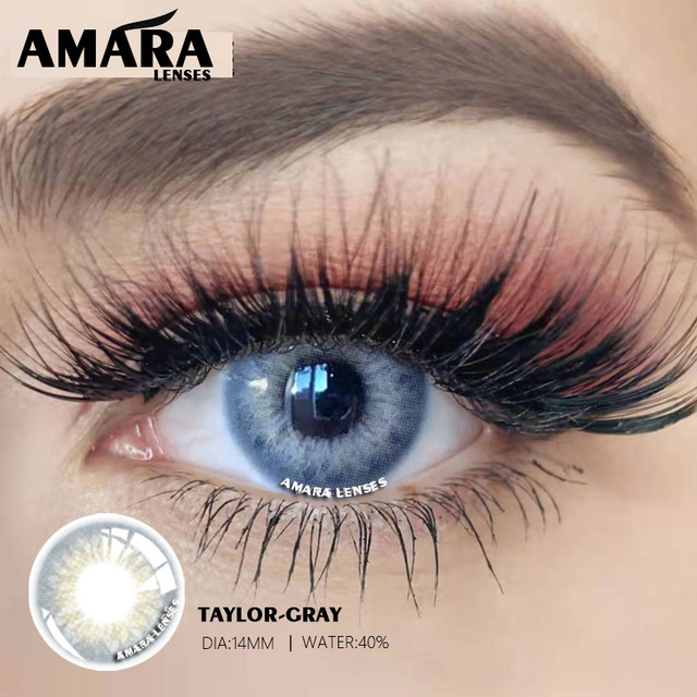 Amara 1 Pair Natural Colored Contact Lenses For Eyes KING Colored Cosmetics Colored Eye Contact Lenses