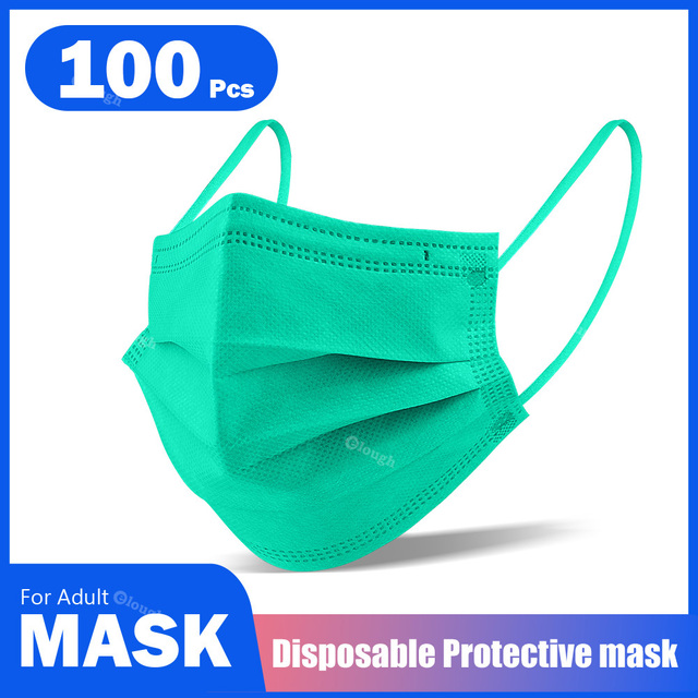 Adult Disposable Colorful Mouth Mask 3 Layers Protective Face Masks mascarillas quiurgicas mascarillas desechables