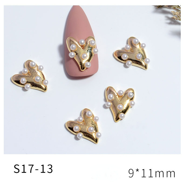 Net Red New Nail Art Jewelry Zircon Star Moon Love Pearl Rabbit Butterfly Chain Nail Decoration Nail Accessories