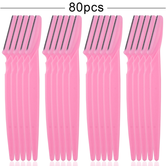 20/40/80pcs Eyebrow Trimmer Safe Blade Shaver Portable Face Eye Hair Removal Cutters Safety Woman Makeup Tool