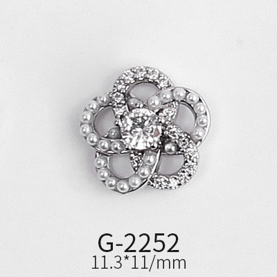 Nail Art Accessories Net Red Nail Art Real Gold Zircon Love Lion Anchor Micro Inlaid Nail Diamond Decoration G-2239