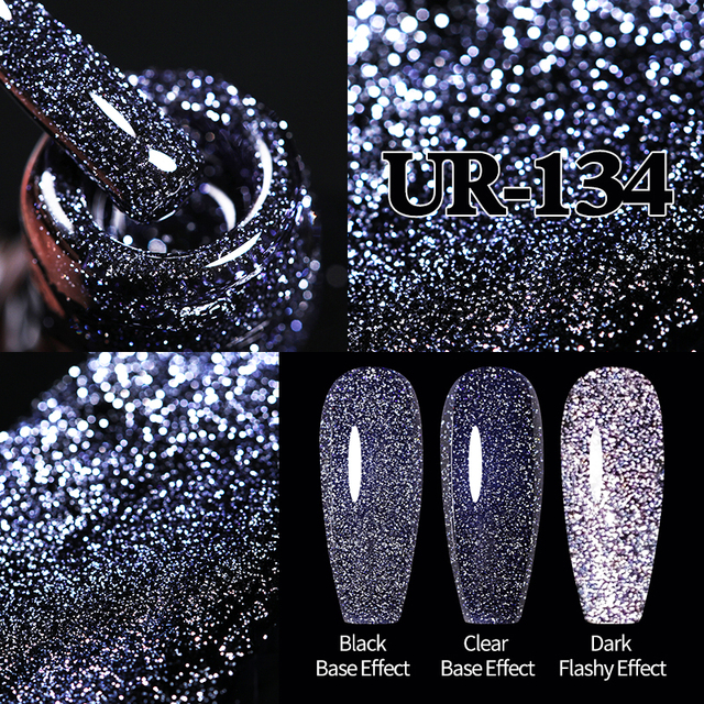 UR SUGAR Glitter Reflective Gel Nail Polish Shiny Rose Red Twilight UV LED Gel Varnish Soak Off Nail Gel Nails for Manicure