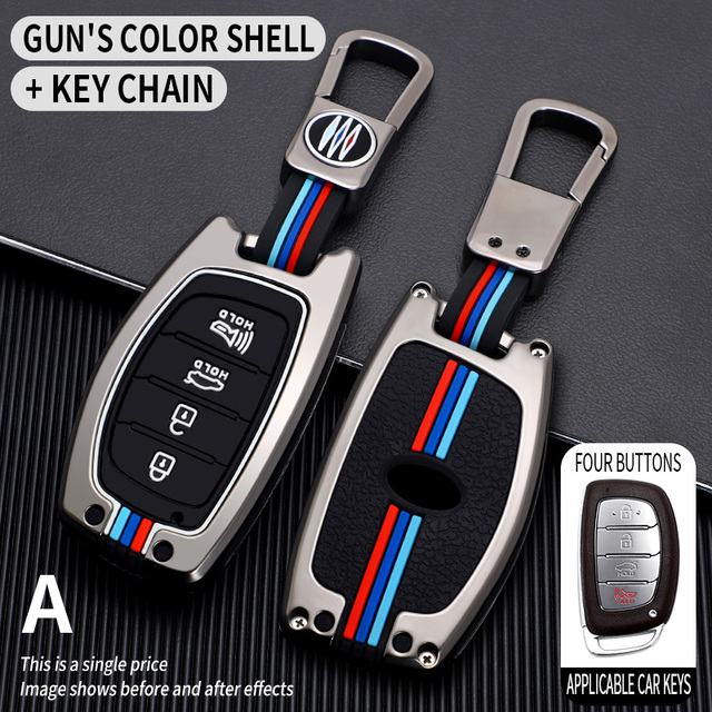 Car Key Case For Hyundai Tucson Sonata Elantra ix25 i10 ix35 Mistra 2013-2022 Zinc Alloy Remote Key Cover Case Accessories