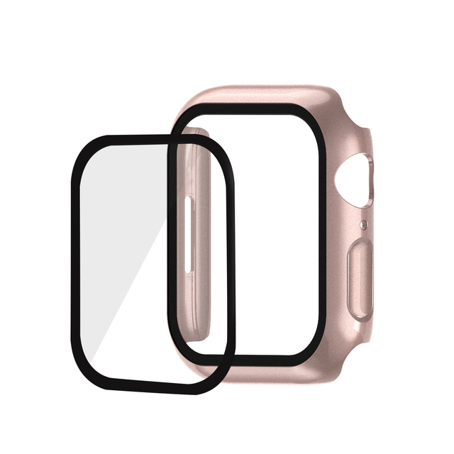 Case With Screen Protector For Apple Watch Series 7 45mm 41mm Case 2021 Hard PC Full Face Cove Absorbent Cover For iWatch 7 41mm