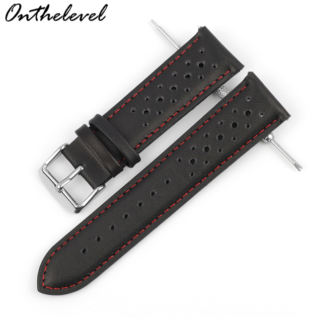 Onthelevel Leather Watch Strap 18mm 20mm 22mm 24mm Gray Color Watch Band Quick Release Watch Straps Replacement