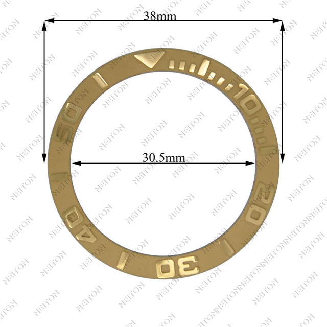 NEITON 38 مللي متر السيراميك الحافة GMT و الغوص ساعة إدراج ل 40 مللي متر ساعة رجالي الساعات استبدال اكسسوارات ساعة ساعة بميناء بسيط الحافة Ins