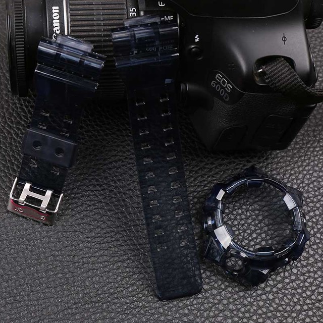 Watch Accessories 16mm Resin Strap for Casio G-SHOCK GA-700-710-735 Watch Transparent Strap Men & ML Sport Watch Case