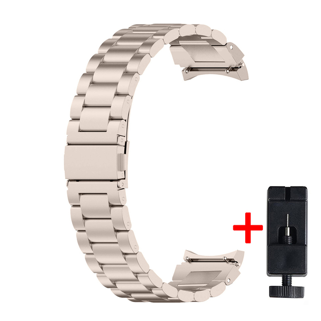 no gaps stainless steel band for samsung galaxy watch 4 classic 46mm 42mm strap matel correa galaxy watch 4 44mm 40mm bracelet