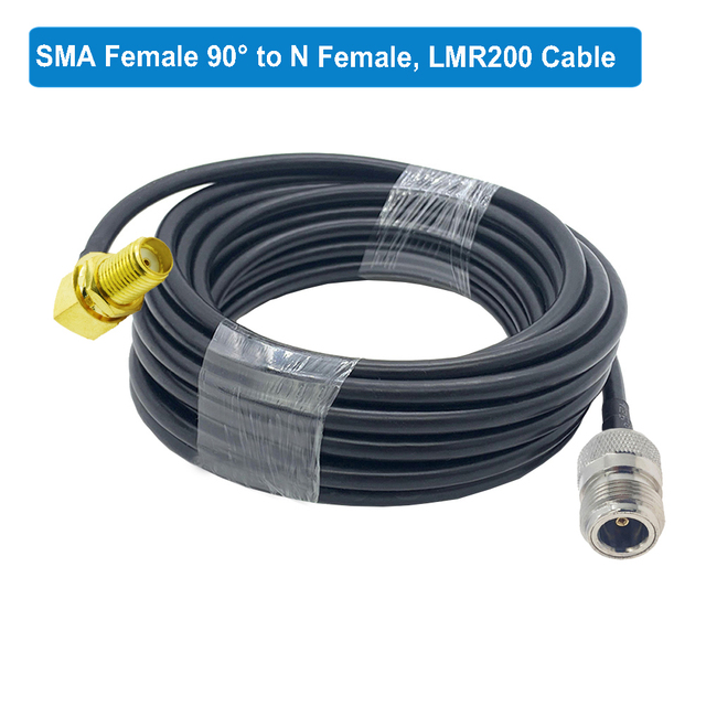 LMR200 RP-SMA Male to N Female Bulkhead Low Loss Coax Cable RF Extension Jumper for 4G LTE Wireless Router Gateway Celluloradio