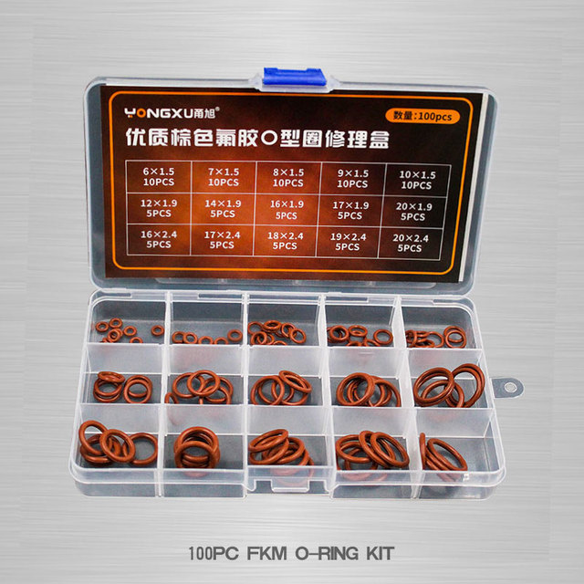 O Rings Rubber Silicone O Ring Seal NBR VMQ FKM Seal O-Rings Nitrile Washer Rubber Oring Set Assortment Kit Box Ring