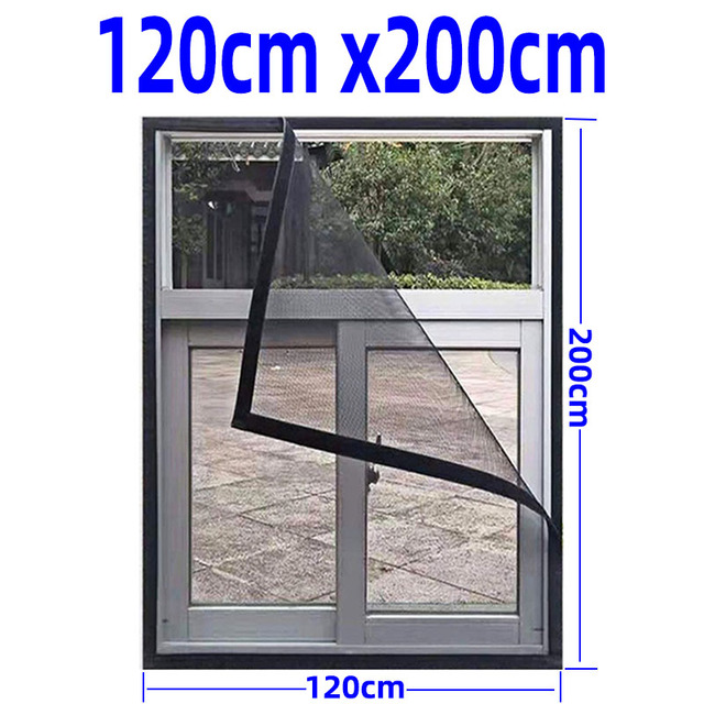 Inset window screen mesh, air tulle adjustable summer invisible anti mosquito net fiberglass removable washable customize screen