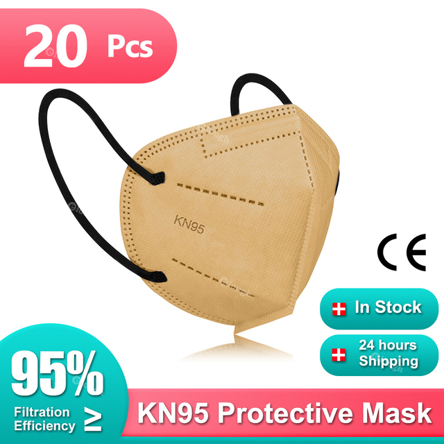 CE ffp2mascarillas KN95 FPP2 أقنعة الوجه القابلة للتنفس 5 طبقة قابلة لإعادة الاستخدام FFP2 التنفس غطاء للفم fp2 Masque