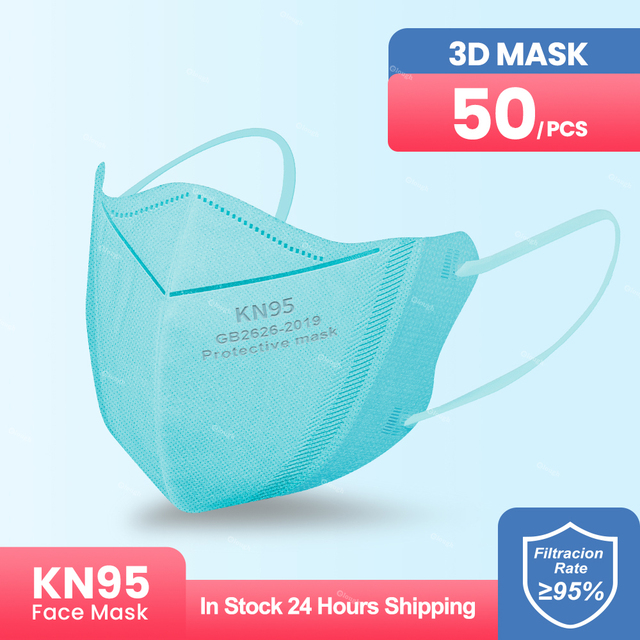 Elough Mask FFP2 CE Certificated 3D Protective Kn95 Face Mask Dust-proof PM2.5 Respirator Filtration Respirator KN 95 Mask