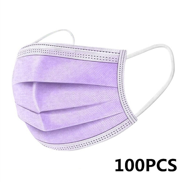 10-200pcs Mutilcolors Disposable Face Masks 3 Layers Protective Face Mask Face Mask Face Mask Adult Massage Mask