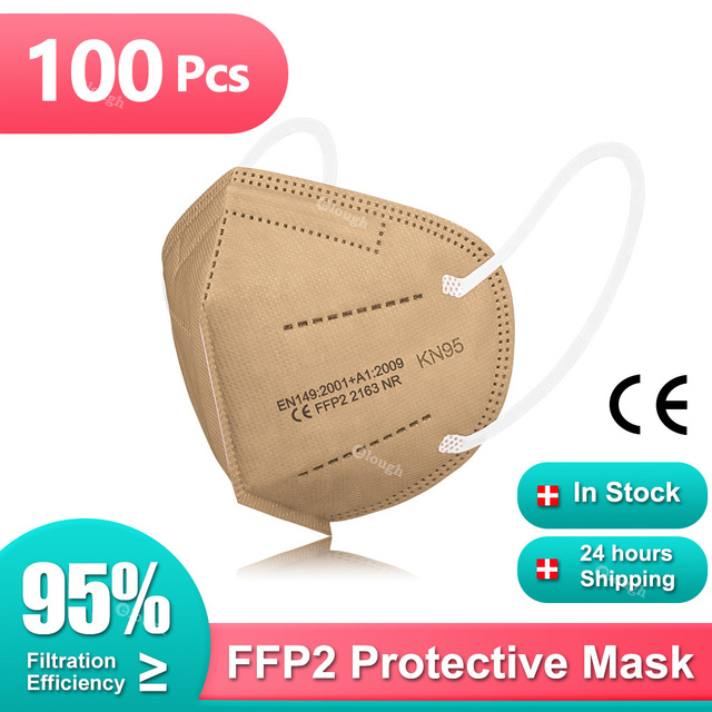 1-100 قطعة KN95 أقنعة ffp2fan ffpp2 الفم قناع قابلة لإعادة الاستخدام KN95 التنفس FPP2 Masque FFP2 واقية الوجه Mascarillas Masken CE