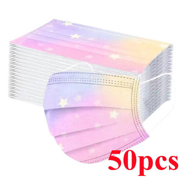 10-100pcs Disposable Face Mask 3 Layer Non-woven Filter Star Mouth Face Mask Anti-Dust Adult mascarillas quiurgicas homology adas