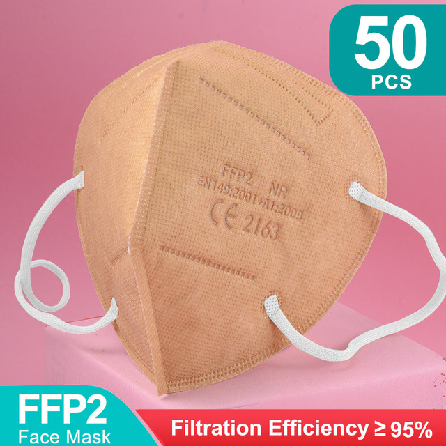 9 ألوان FFP2 Mascarillas KN95 أقنعة الوجه للكبار 5 طبقات سلامة الغبار التنفس FFP2 قناع الكبار الأسود FPP2 KN95 قناع الوجه CE