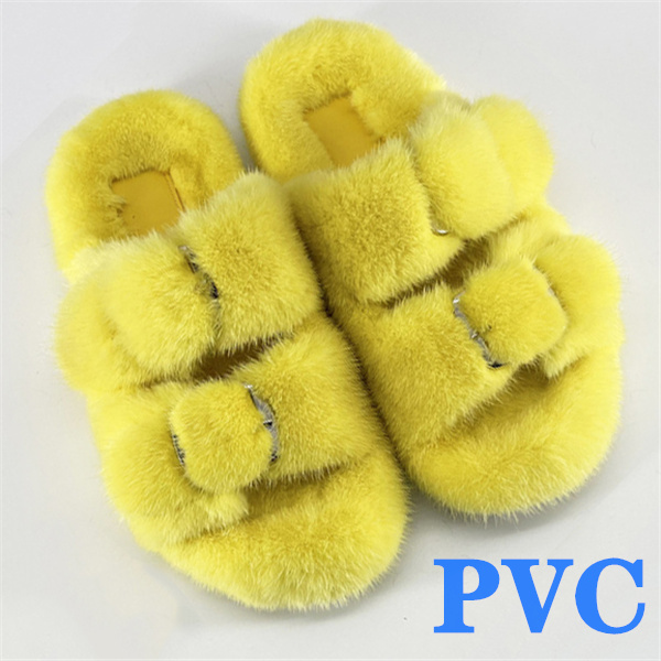 100% Genuine Mink Fur European Luxury Slippers Winter Indoor Slippers Women Slippers Women Slippers