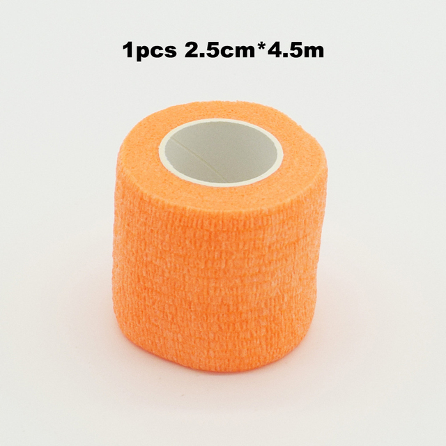 1pc Disposable Self-adhesive Colorful Latex Medical Wrap Athletic Tape To Handle Tightening Tube Of Tattoo Accessories