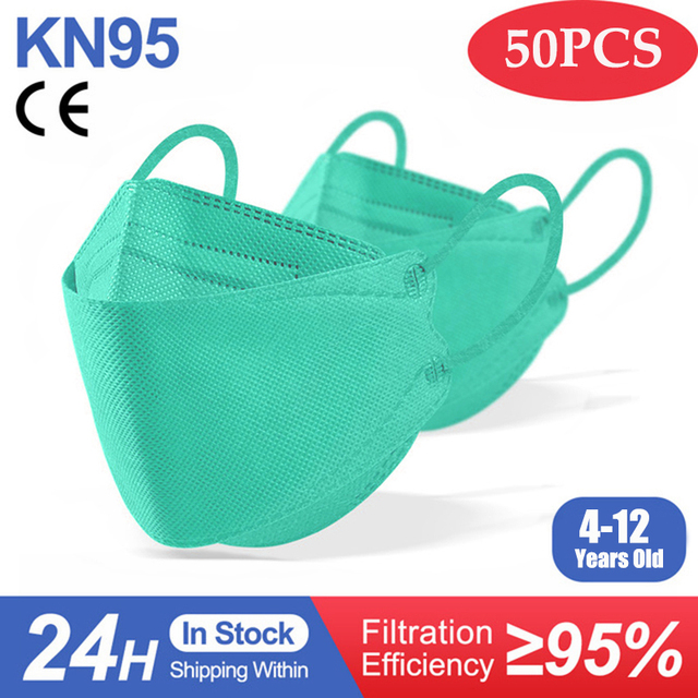 Ffp2mask الاطفال KN95 قناع الألوان كوريا الفتيات الطفل المتاح أقنعة التنفسي Kn95mask الاطفال الوجه قناع mascarilla fpp2 homologada