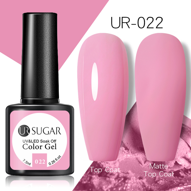 UR SUGAR 7.5ml Spring Cream Colorful Gel Nail Polish Purple Pink Solid Nail Art Semi Permanent Soak Off Gel All For Manicure