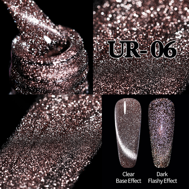 UR SUGAR 7.5ml Cat Reflective Magnetic Nail Gel Polish Rainbow Gel Shine Laser Gel Soak Off UV Varnish LED Nail Art Design