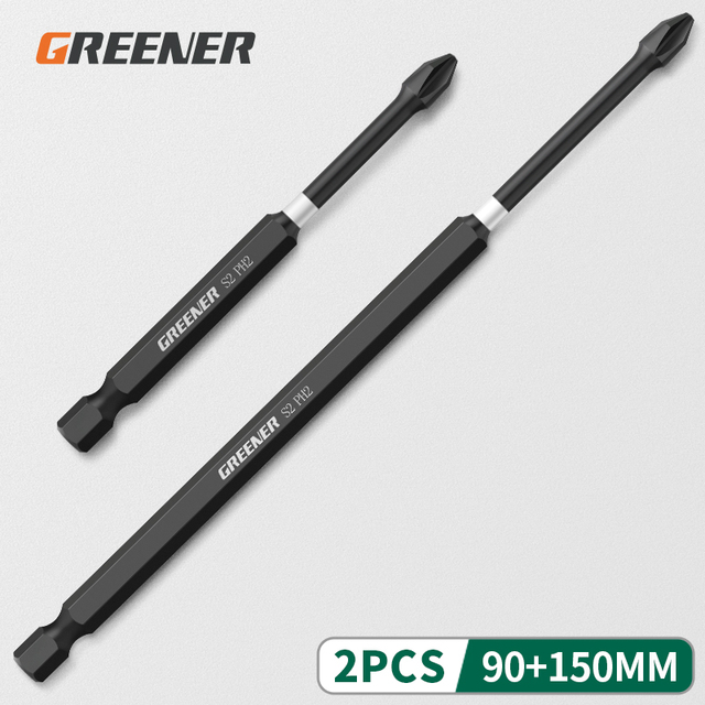 Green Impact Strong Magnetic Impulse Head Cross High Hardness Hand Drill Bit Screw Electric Screwdriver Set 50 65 70 90 150mm