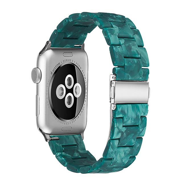 resin watches for apple watch 7 6 5 band 44mm iwatch 42mm series 4 3 2 wrist strap accessories loop 40mm replacement bracelet