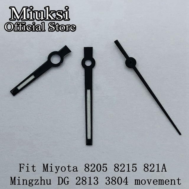 Miuksi Silver Rose Gold Blue Watch Hands Green Luminous Hands Fit NH35 NH36 ETA 2824 2836 Miyota 8215 8205 DG2813 3804 Movement