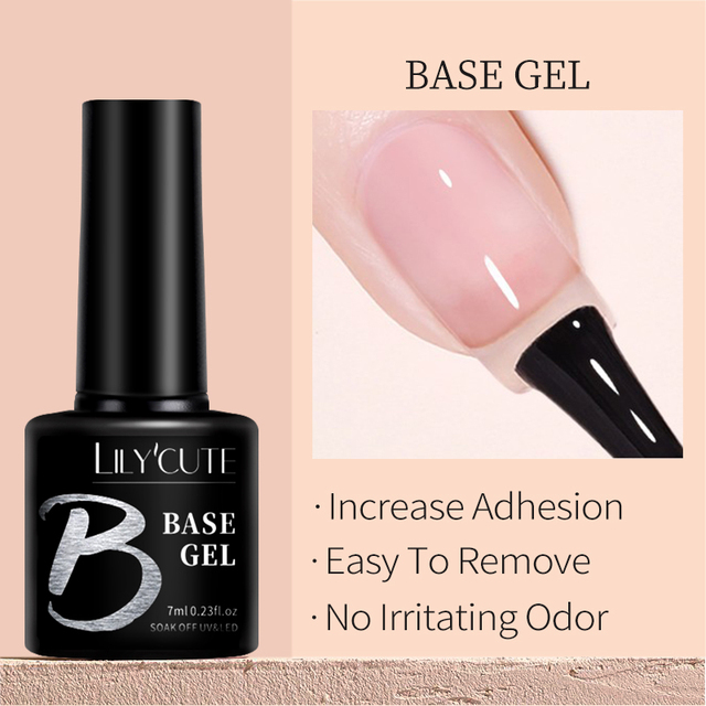 LILYCUTE Thread Shell Nail Gel Polish 7ml Pearl Shell Semi Permanent UV Gel Base Top Coat Popular in Autumn and Winter