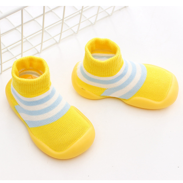 Unisex Baby Shoes First Shoes Baby Walkers Toddler First Walker Baby Girl Kids Soft Rubber Sole Baby Shoes Knit Socks Anti-slip