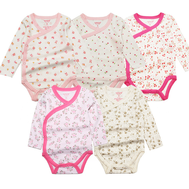 5pcs/lot Baby Bodysuits Autumn Newborn 100% Cotton Body Baby Long Sleeve Underwear Infant Jumpsuits Boys Girls Pajamas Clothes