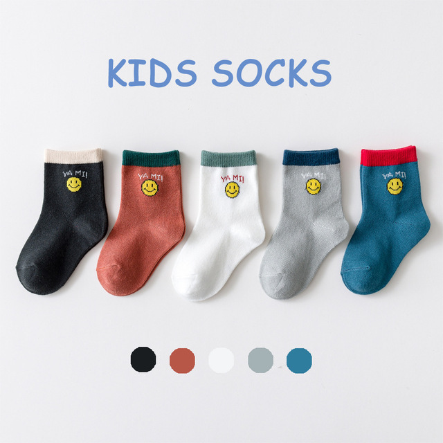 5 Pairs Cotton Kids Warm Socks Winter Socks For Baby Girls Cute Cartoon Newborn Toddler Casual Sports Socks Boys Socks 0-12 Years