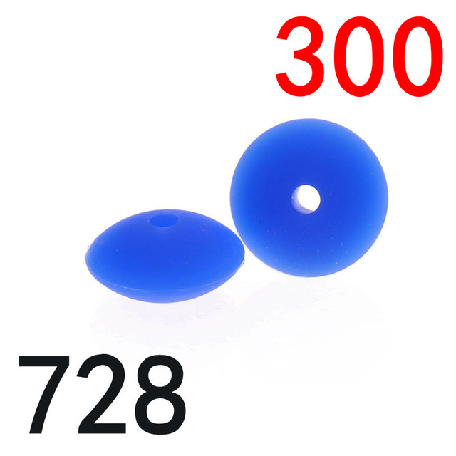 300pcs Silicone Flat Beads 12*6mm Chew Baby Teething Beads Lentil DIY Pacifier String Pearl Baby Toys Nurse Gift BPA Free