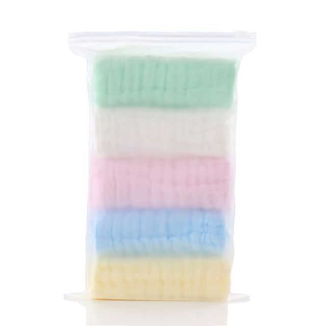 5pcs baby towels muslin cloth hand face wipes saliva bib handkerchief towel