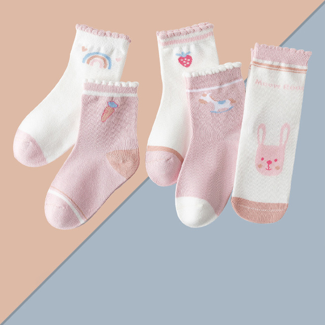 5 pairs soft cotton children socks cute cartoon print kids socks newborn baby boy socks casual girls boys socks 1 to 12 years