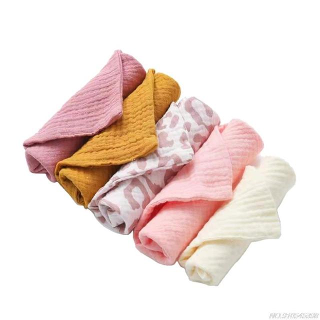 5pcs Baby Feeding Towel Soft Gauze Bath Towel Newborn Saliva Towel Burp Cloth D09 20 Dropshipping