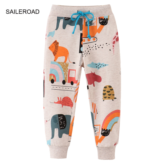 Sailroad 2-7 years 2022 New Spring Dinosaurs pants for boy kids boys pants pants casual sweatertrousers warm sports pants
