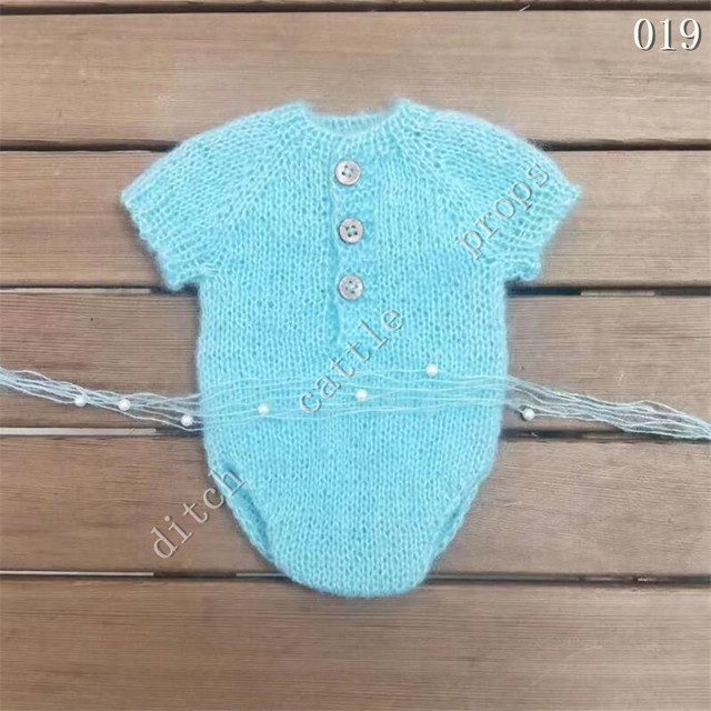 Newborn Photography Accessories Hand Knitted Newborn Headband and Panties Skirt